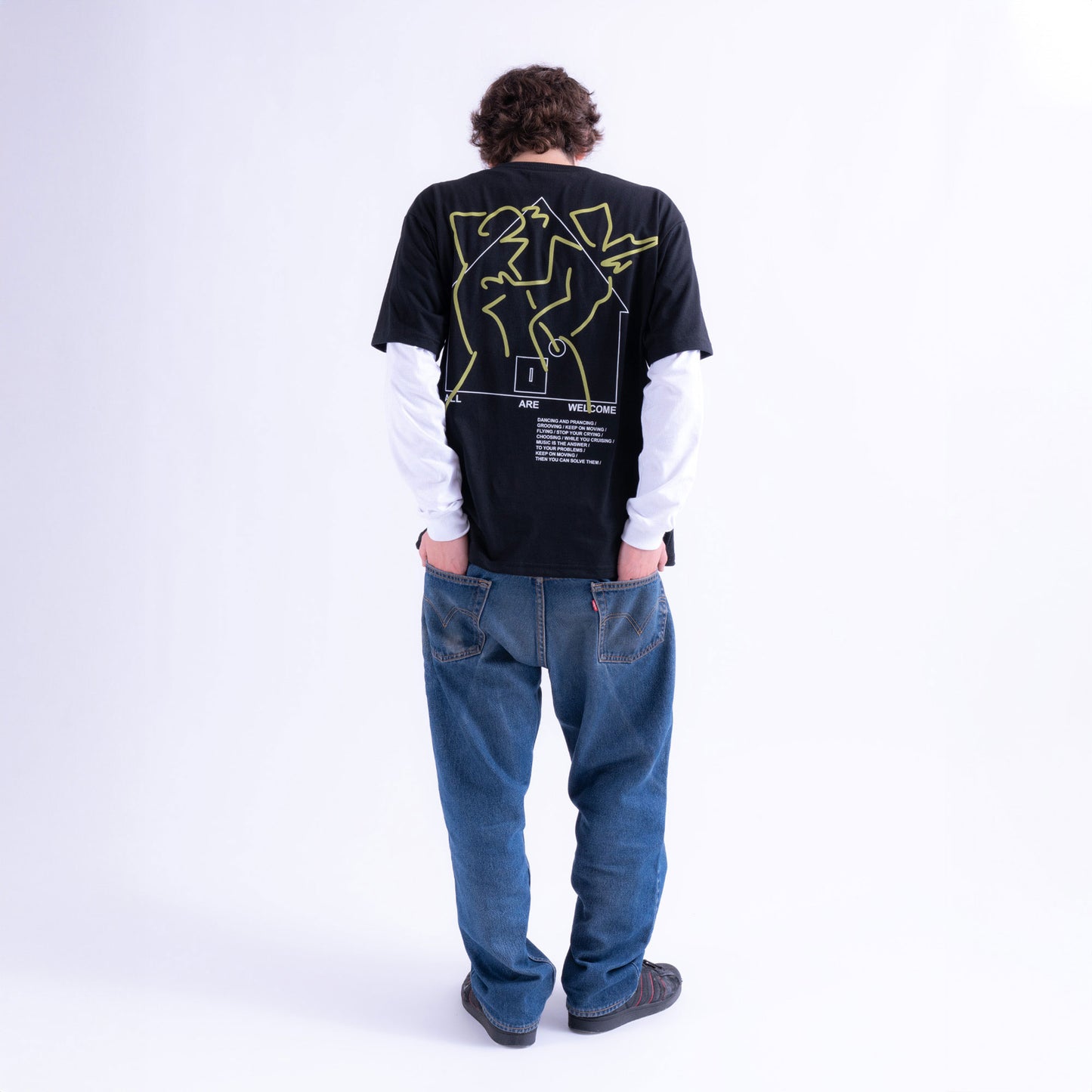 ALL ARE WELCOME TEE BLACK