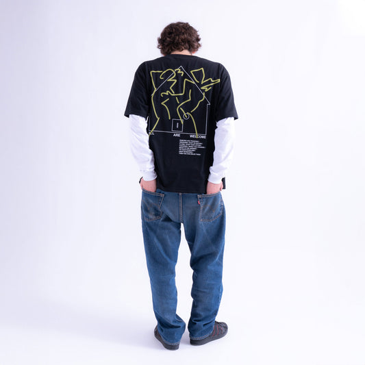 ALL ARE WELCOME TEE BLACK