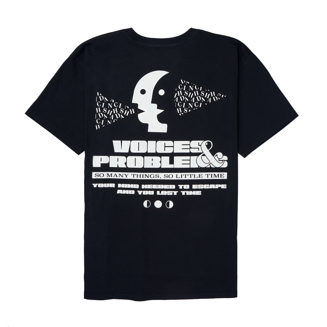 “VOICES & PROBLEMS” TEE BLACK