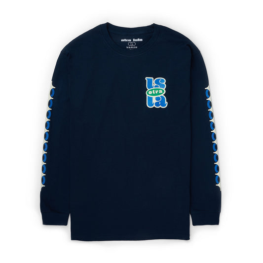 EMBLEM LS TEE NAVY BLUE