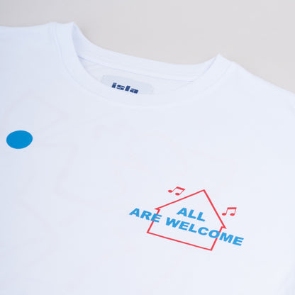 ALL ARE WELCOME TEE WHITE