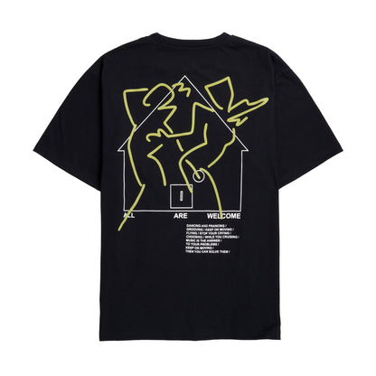 ALL ARE WELCOME TEE BLACK