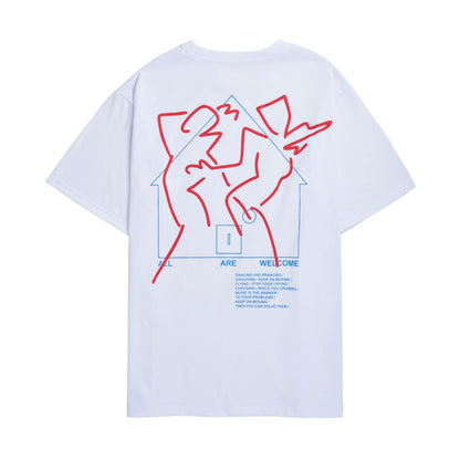 ALL ARE WELCOME TEE WHITE